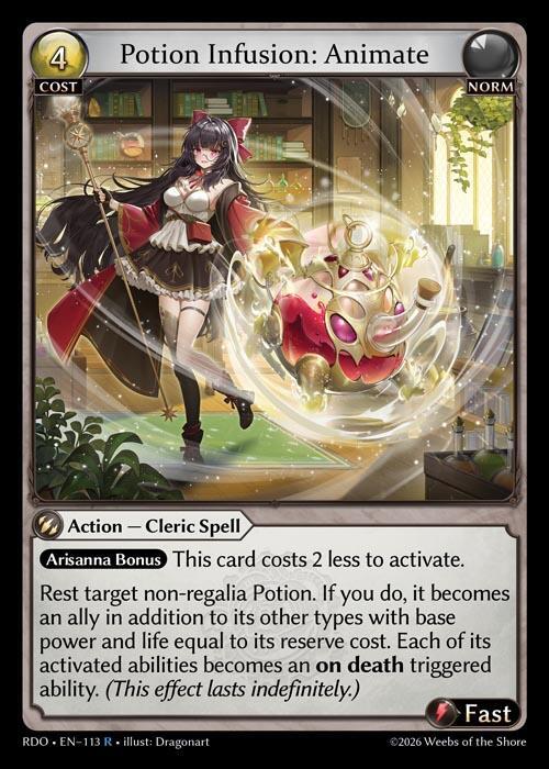 Potion Infusion: Animate 113 Rare Radiant Origins NM