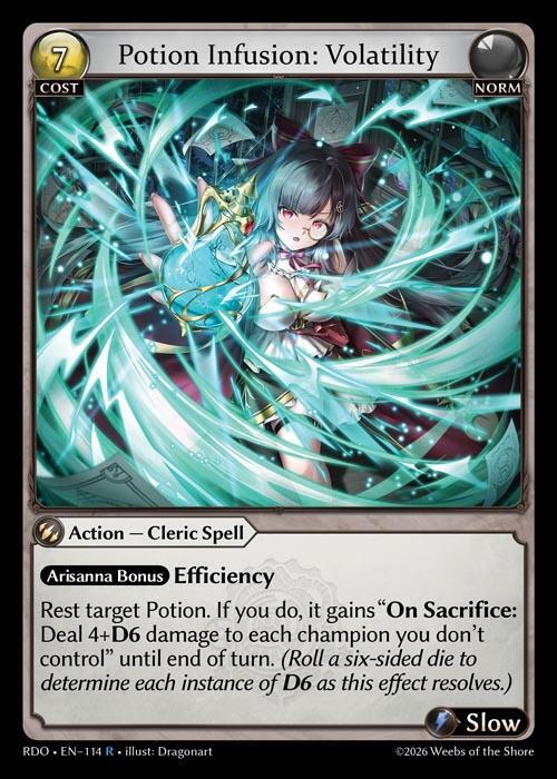 Potion Infusion: Volatility 114 Rare Radiant Origins NM