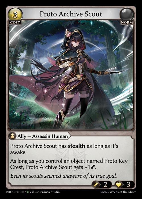 Proto Archive Scout 117 Uncommon Radiant Origins NM