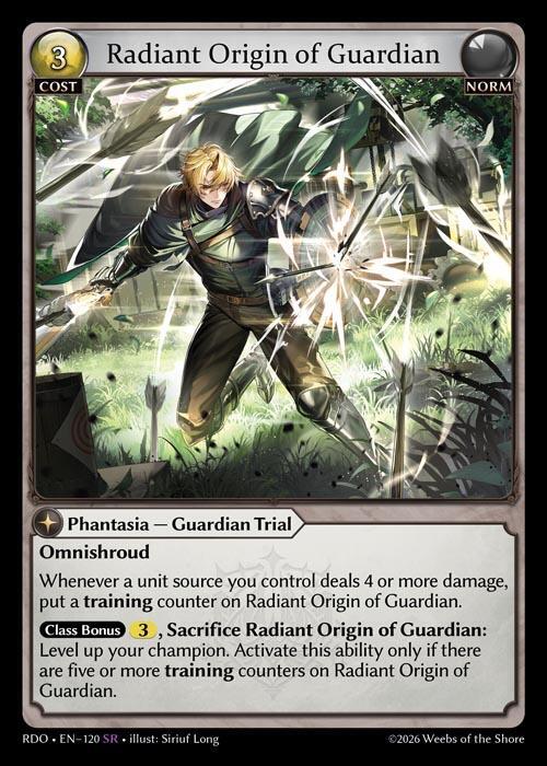 Radiant Origin of Guardian 120 Super Rare Radiant Origins NM