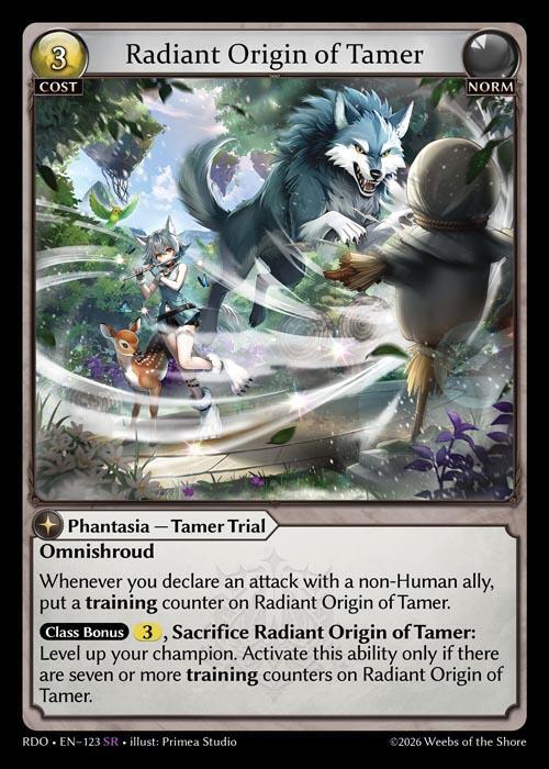 Radiant Origin of Tamer 123 Super Rare Radiant Origins NM