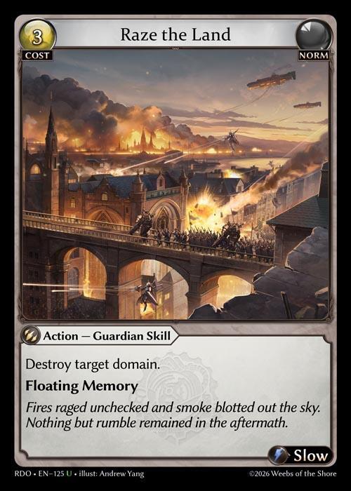 Raze the Land 125 Uncommon Radiant Origins NM