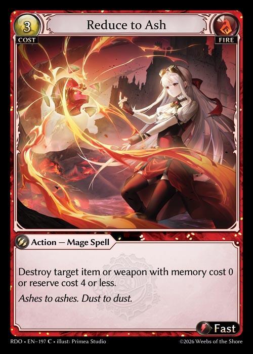 Reduce to Ash 197 Common Radiant Origins NM