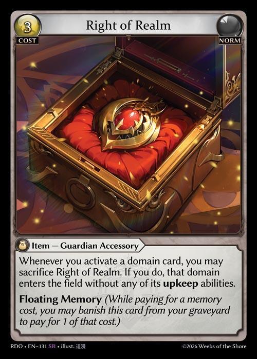 Right of Realm 131 Super Rare Radiant Origins NM