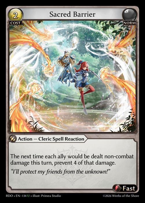 Sacred Barrier 134 Uncommon Radiant Origins NM
