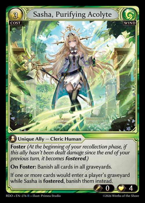 Sasha, Purifying Acolyte 276 Rare Radiant Origins NM