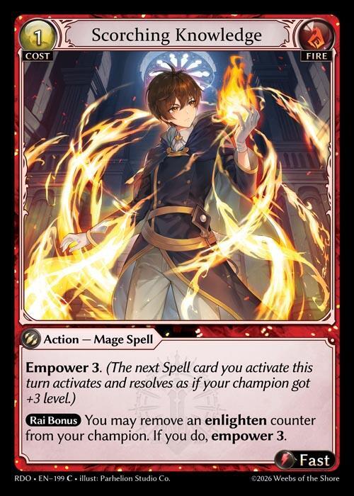 Scorching Knowledge 199 Common Radiant Origins NM