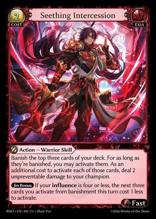 Seething Intercession 345 Super Rare Radiant Origins NM