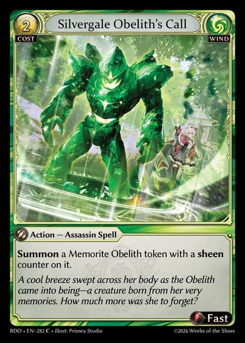 Silvergale Obelith's Call 282 Common Radiant Origins NM