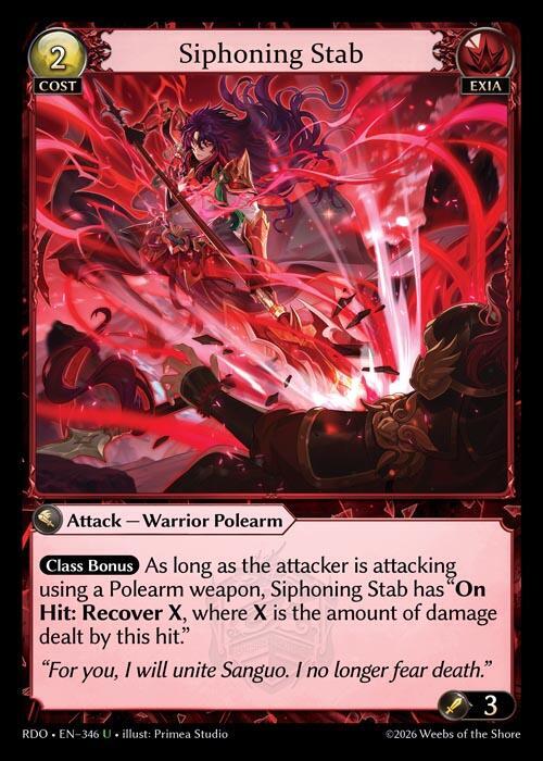 Siphoning Stab 346 Uncommon Radiant Origins NM
