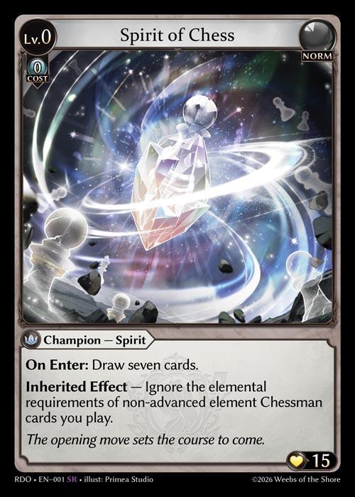 Spirit of Chess 001 Super Rare Radiant Origins NM