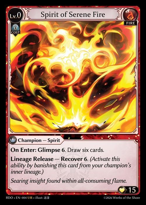 Spirit of Serene Fire 004 Ultra Rare Radiant Origins NM