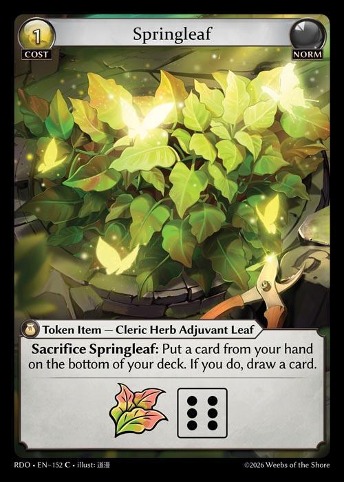 Springleaf 152 Common Radiant Origins NM