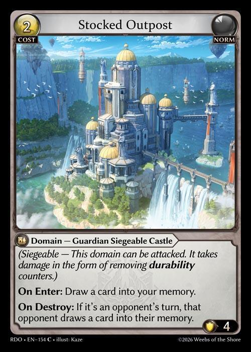 Stocked Outpost 154 Common Radiant Origins NM