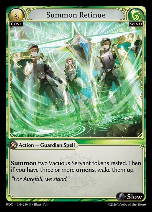 Summon Retinue 289 Uncommon Radiant Origins NM