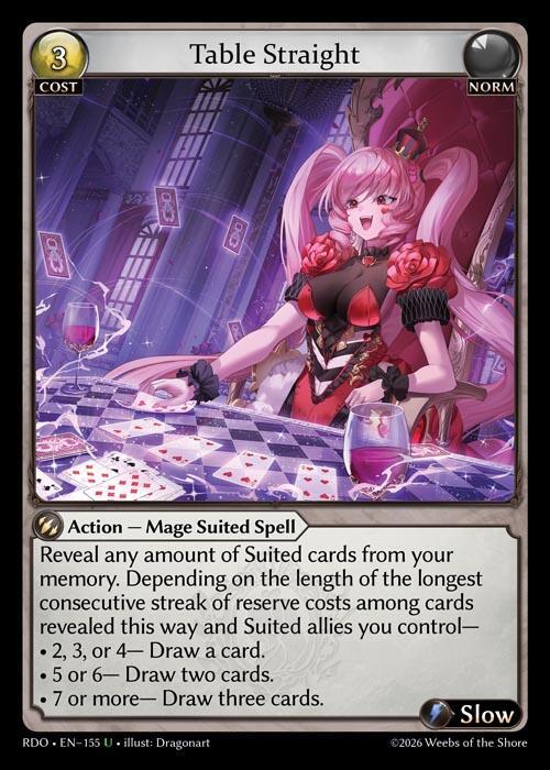 Table Straight 155 Uncommon Radiant Origins NM