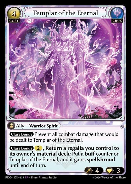 Templar of the Eternal 335 Super Rare Radiant Origins NM