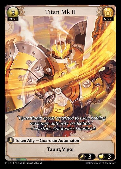 Titan Mk II 369 Common Radiant Origins NM