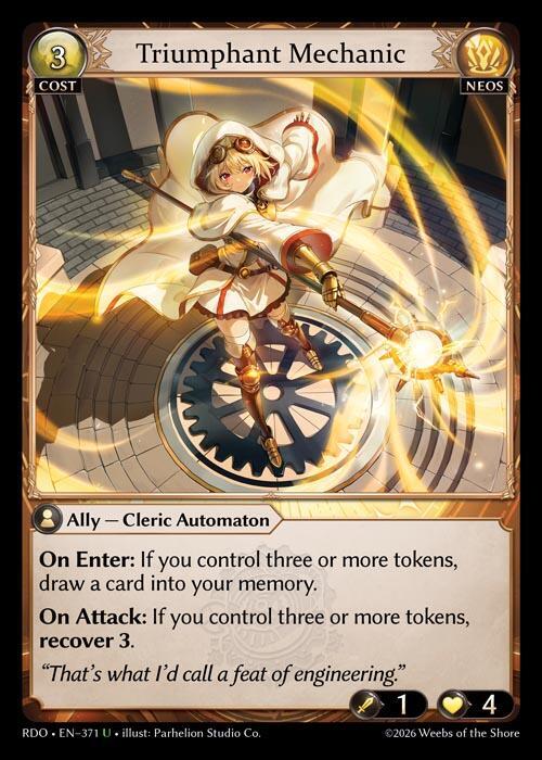 Triumphant Mechanic 371 Uncommon Radiant Origins NM