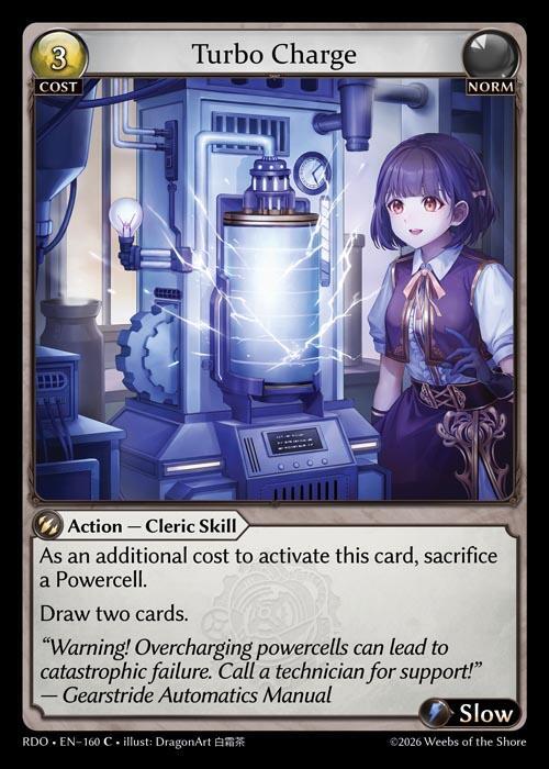 Turbo Charge 160 Common Radiant Origins NM