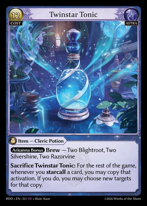 Twinstar Tonic 321 Super Rare Radiant Origins NM