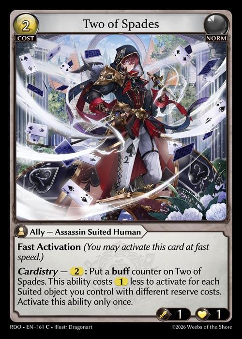 Two of Spades 161 Common Radiant Origins NM