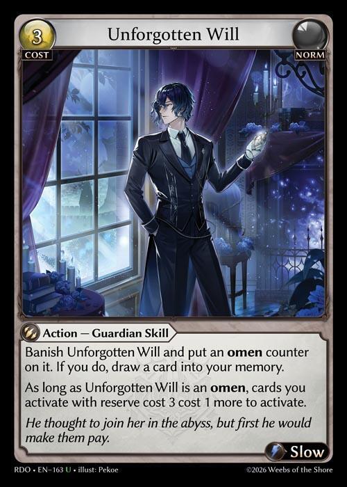 Unforgotten Will 163 Uncommon Radiant Origins NM