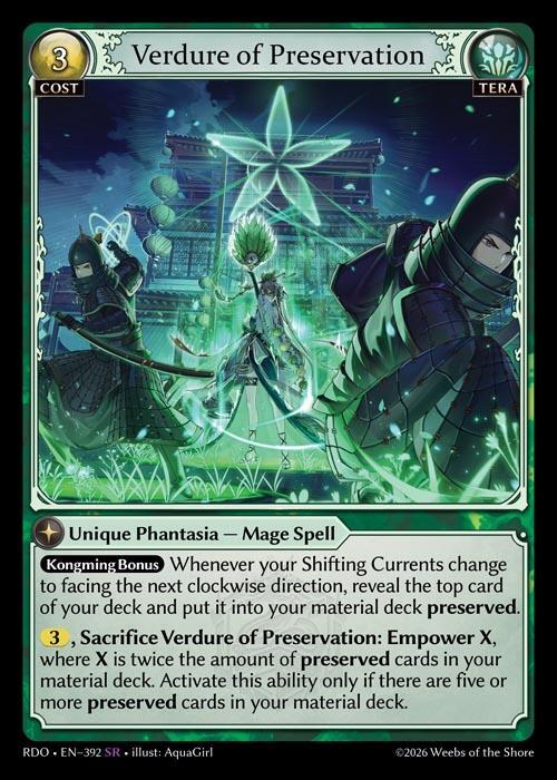 Verdure of Preservation 392 Super Rare Radiant Origins NM