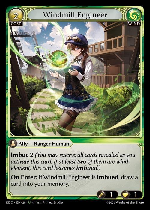 Windmill Engineer 294 Uncommon Radiant Origins NM