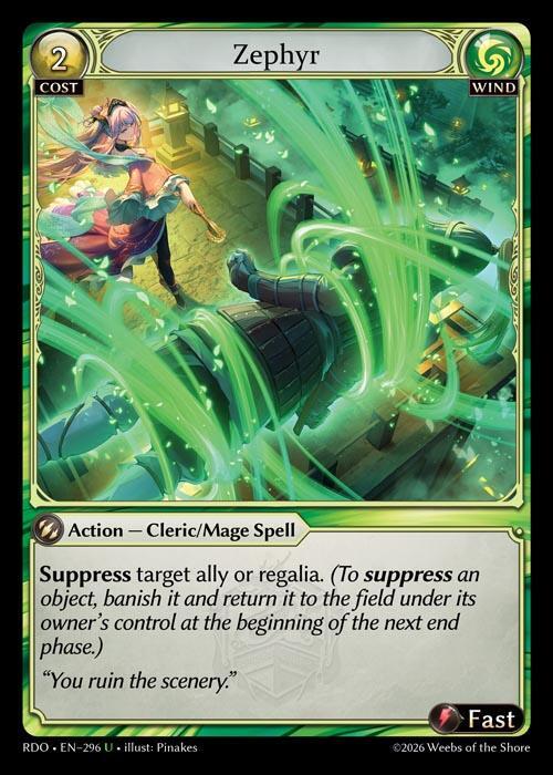 Zephyr 296 Uncommon Radiant Origins NM