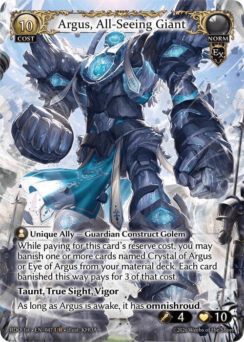 Argus, All-Seeing Giant 47 Ultra Rare Radiant Origins NM