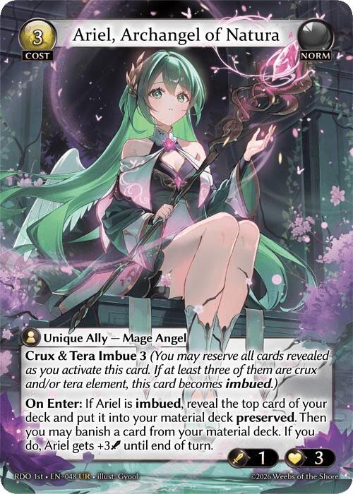 Ariel, Archangel of Natura 48 Ultra Rare Radiant Origins NM
