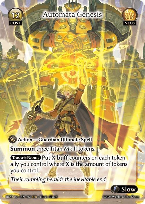 Automata Genesis 361 Ultra Rare Radiant Origins NM