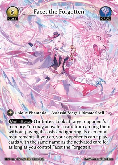 Facet the Forgotten 324 Ultra Rare Radiant Origins NM