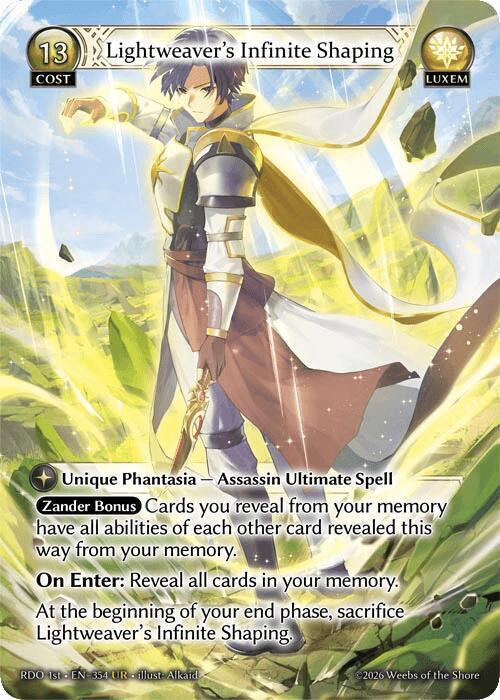 Lightweaver's Infinite Shaping 354 Ultra Rare Radiant Origins NM