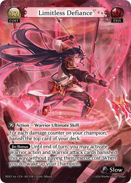 Limitless Defiance 343 Ultra Rare Radiant Origins NM