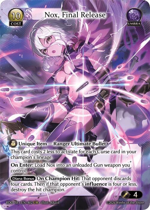 Nox, Final Release 402 Ultra Rare Radiant Origins NM