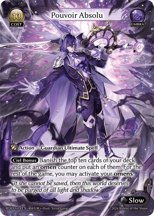 Pouvoir Absolu 404 Ultra Rare Radiant Origins NM