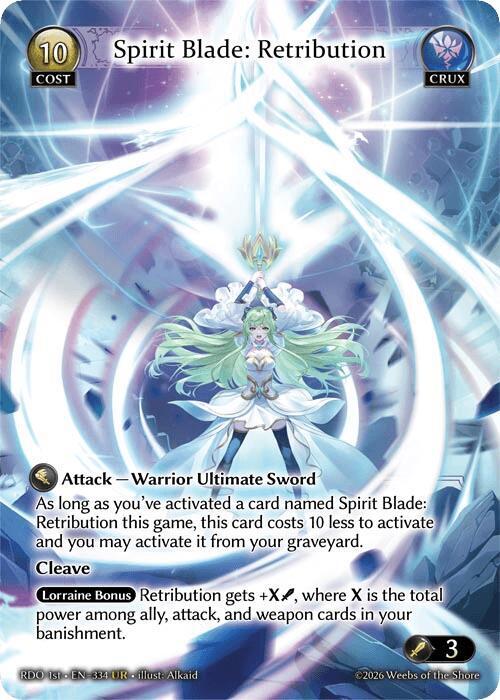Spirit Blade: Retribution 334 Ultra Rare Radiant Origins NM