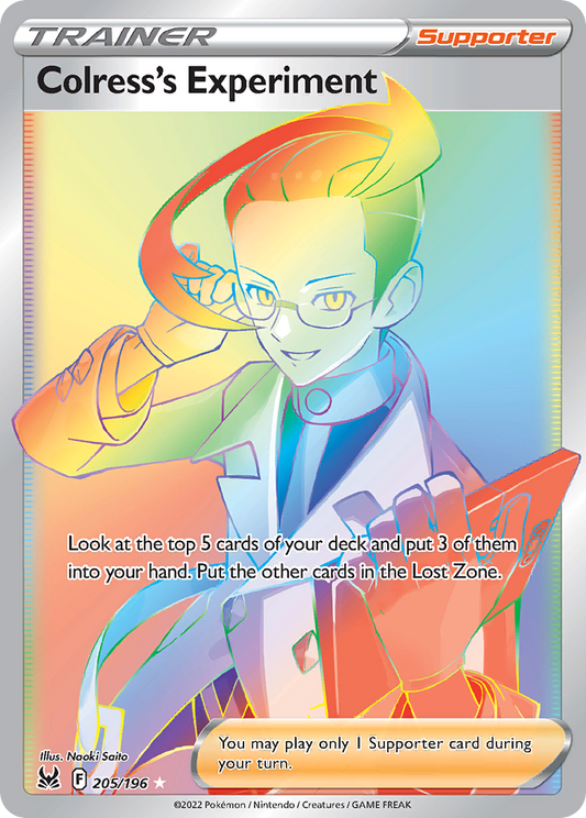 Colress's Experiment 205/196 Rainbow Rare Lost Origin NM/M