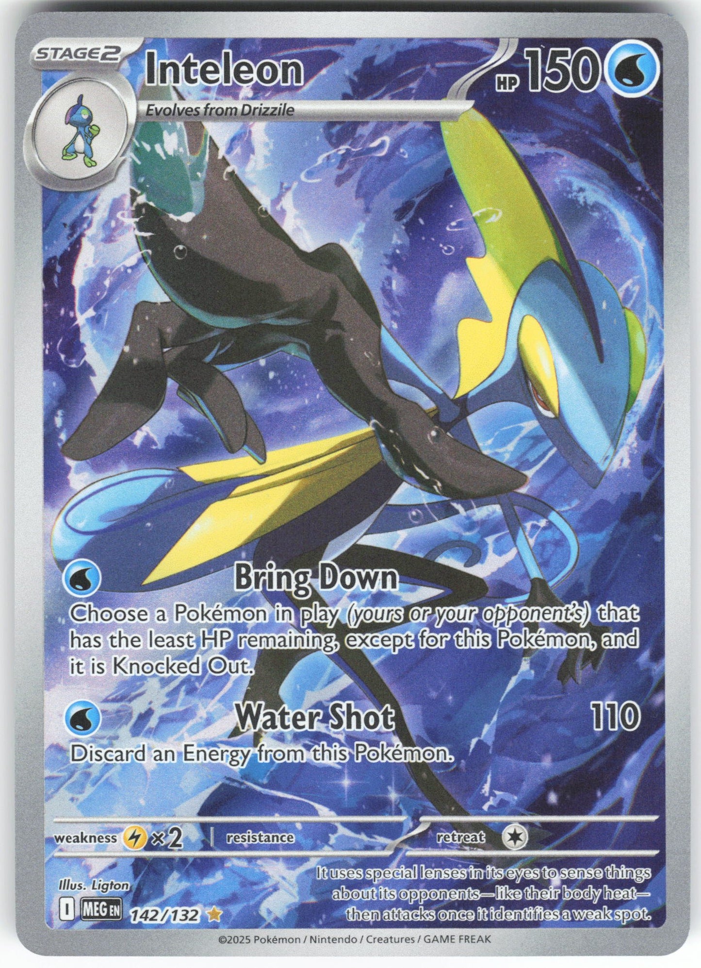 Inteleon - Illustration Rare ME01: Mega Evolution 142/132 NM