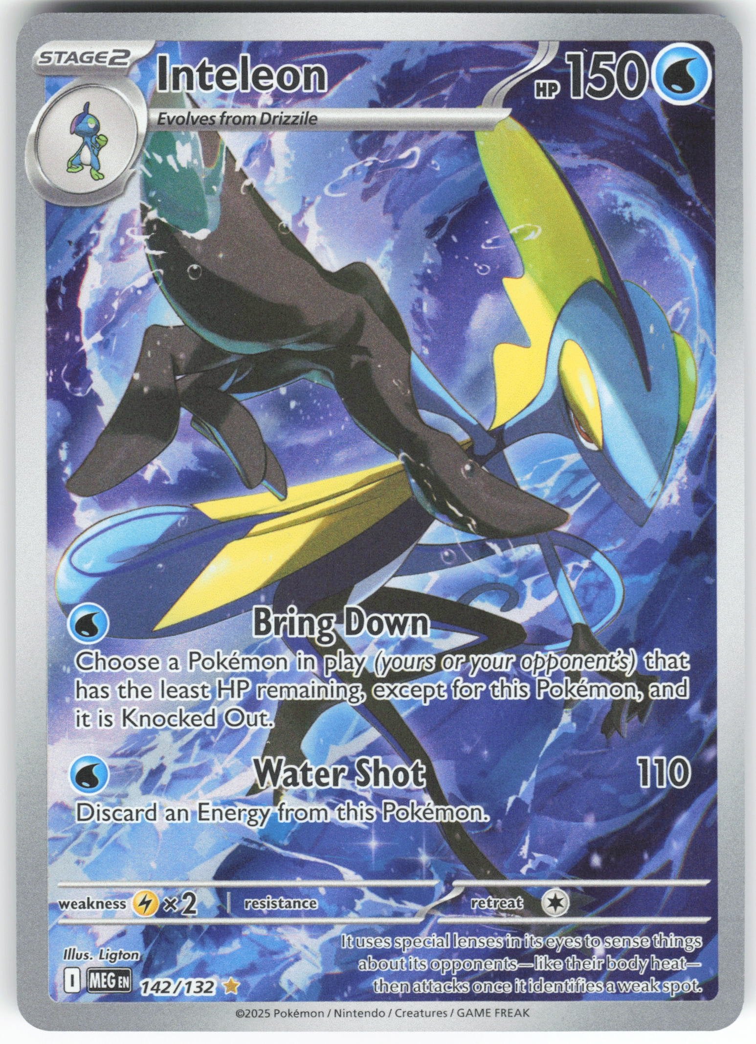 Inteleon - Illustration Rare ME01: Mega Evolution 142/132 NM