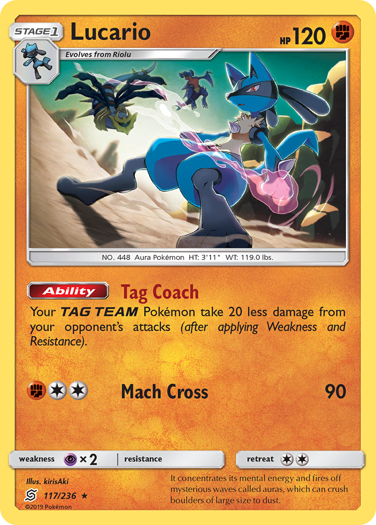 Lucario 117/236 Rare Unified Minds NM/LP