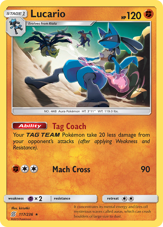 Lucario 117/236 Rare Unified Minds NM/LP