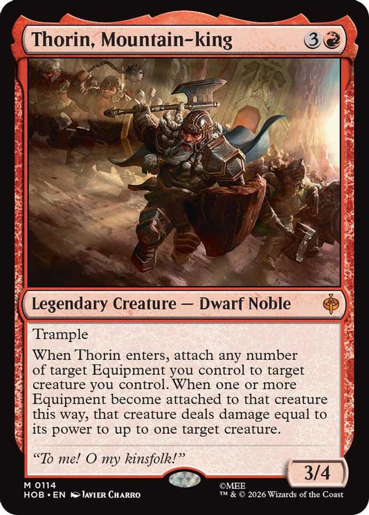Thorin, Mountain-king 114 Mythic Foil The Hobbit NM/M