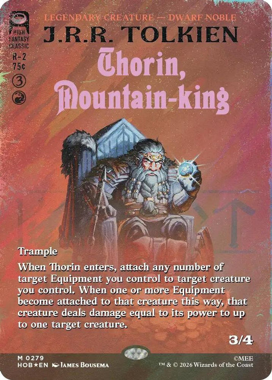 Thorin, Mountain-king (Borderless) (Surge Foil) 279 Mythic The Hobbit Holo NM/M