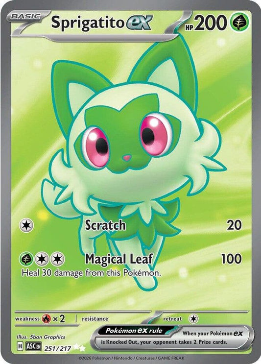 Sprigatito ex 251/217 Ultra Rare Ascended Heroes NM/M
