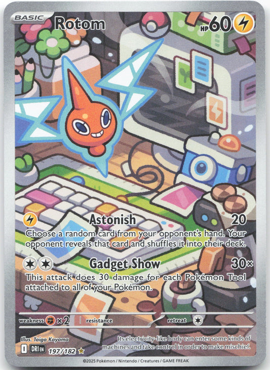 Rotom - Illustration Rare SV10: Destined Rivals 197/182 NM
