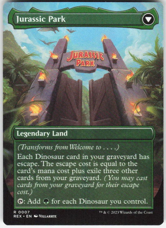 Welcome to . . . R Universes Beyond: Jurassic World Collection 7 NM (Back)