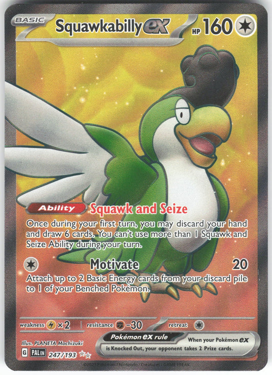 Squawkabilly ex - Ultra Rare SV02: Paldea Evolved 247/193 NM